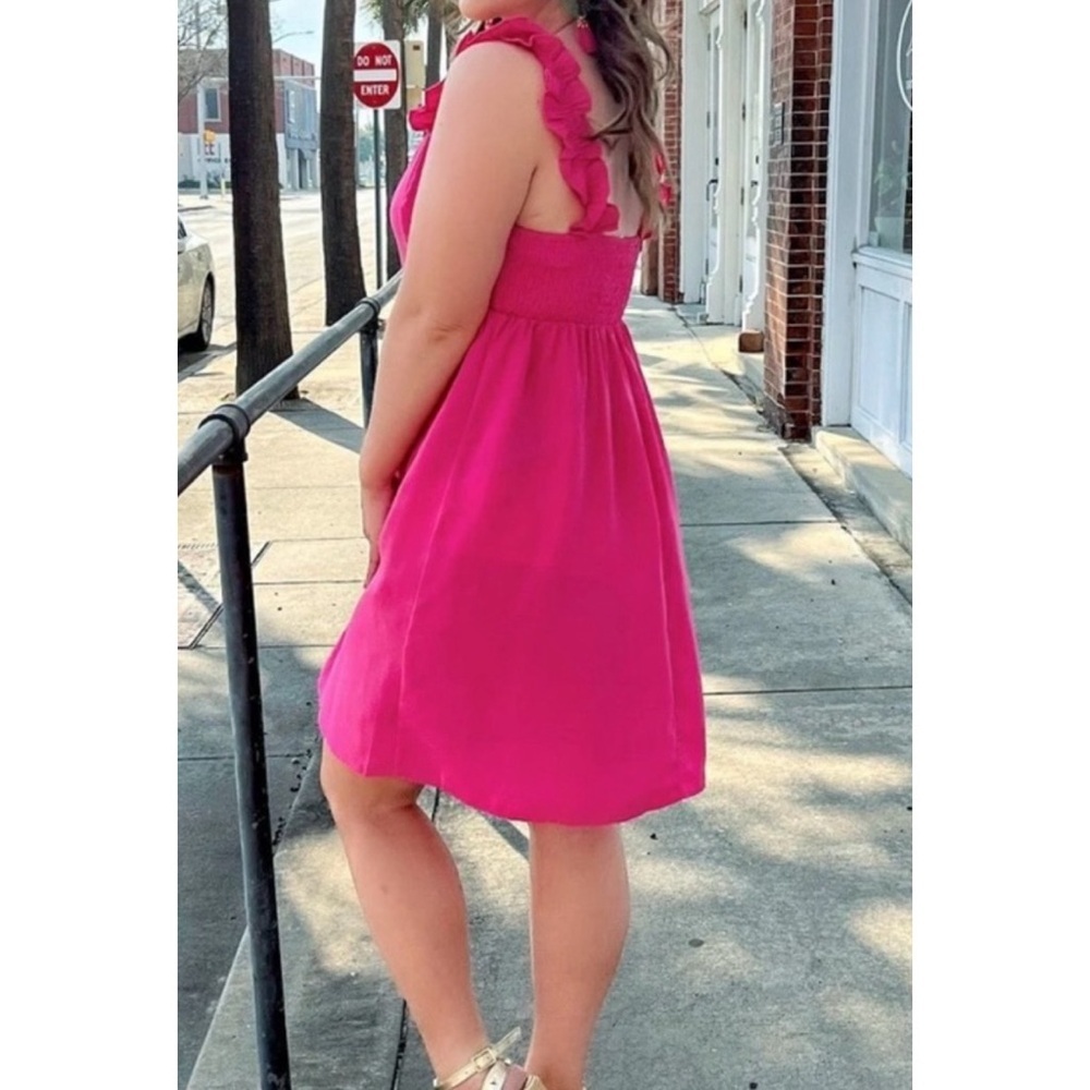 Perfectly Priscilla pink ruffle dress - Picture 2 of 8